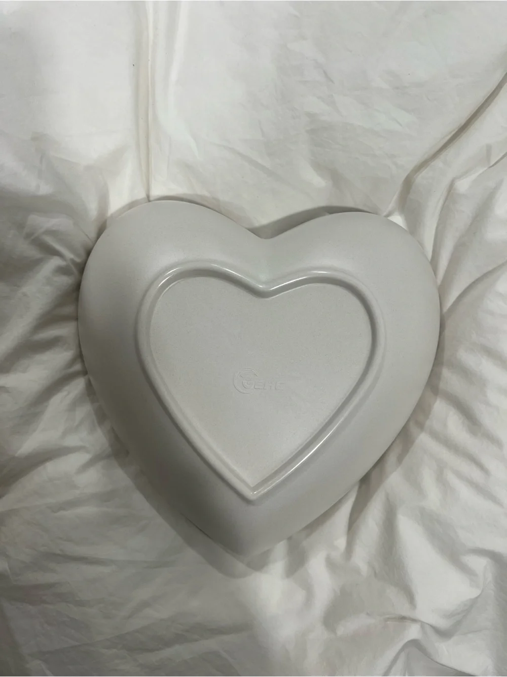 Bamboo Big Heart-shaped Bowls White Deep Heart Plates - 4 Count